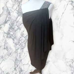 Le Chateau XS Formaal Black Dress with Rinestone 1 Shoulder Strap